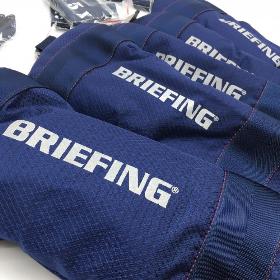 BRIEFING GOLF ブリーフィング  ヘッドカバー 7点セット  ネイビー系 DR FW×2 UT×2 IR [240101436157] ゴルフウェア ストスト 超美品】ブリーフィング ヘッドカバー 5点セット（DR FW×2 UT×2