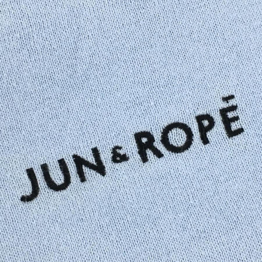 JUN&ROPE' ジュンアンドロペ セーター ライトブルー×黒 Vネック