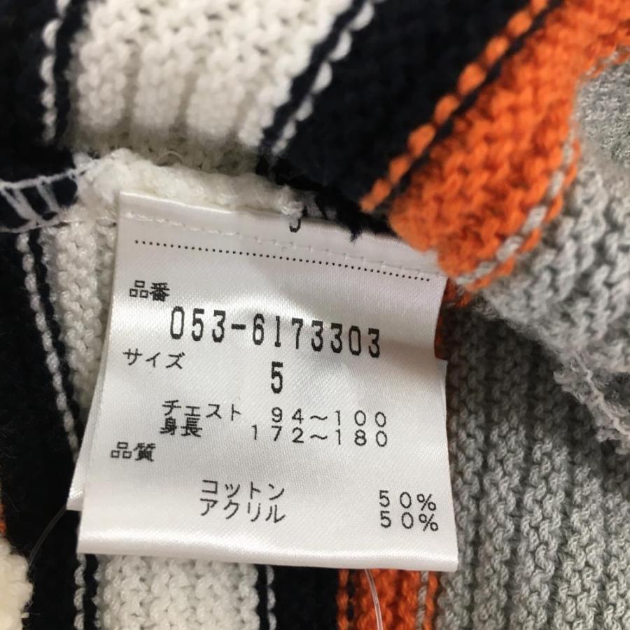 PEARLY GATES パーリーゲイツ ニットベスト 白×オレンジ 一部