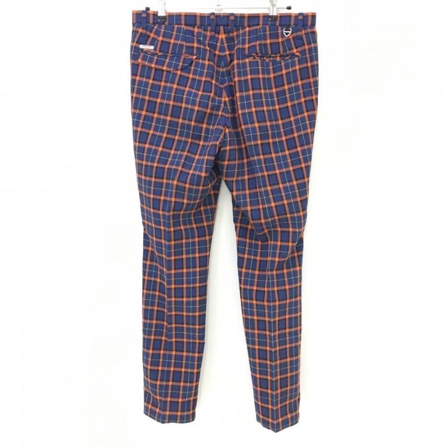 St ANDREWS セントアンドリュース パンツ ネイビー×オレンジ チェック