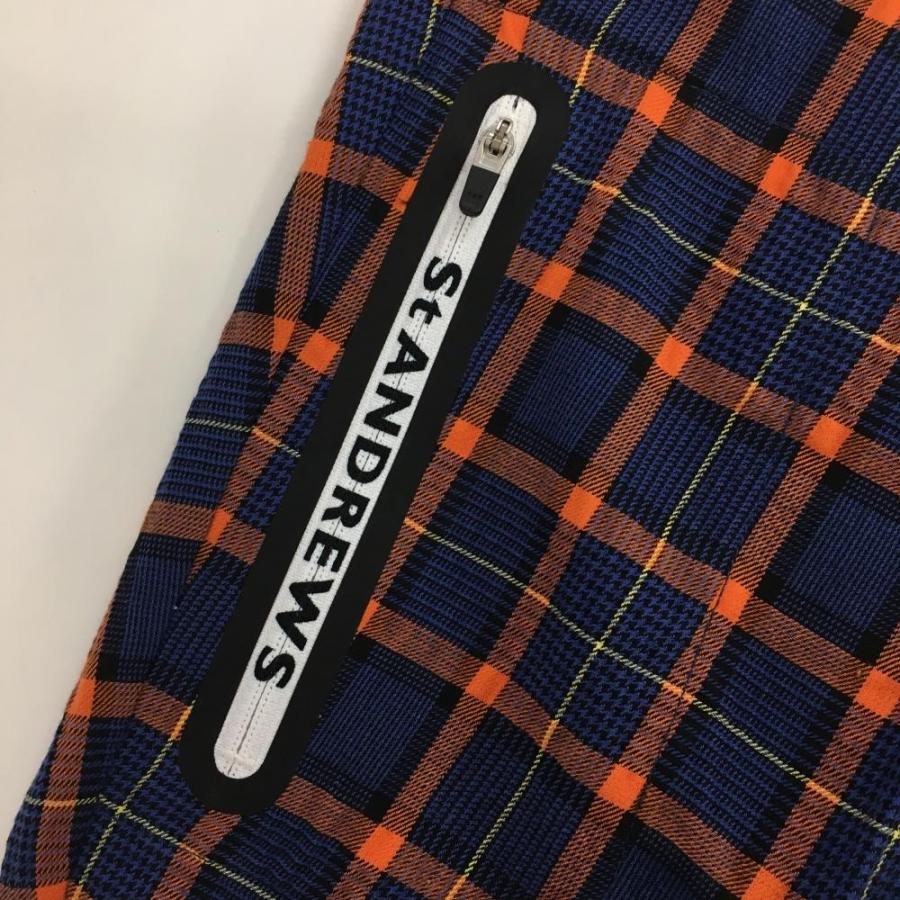 St ANDREWS セントアンドリュース パンツ ネイビー×オレンジ チェック