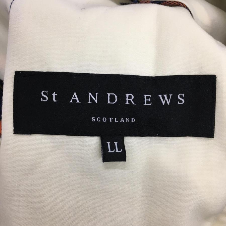 St ANDREWS セントアンドリュース パンツ ネイビー×オレンジ チェック
