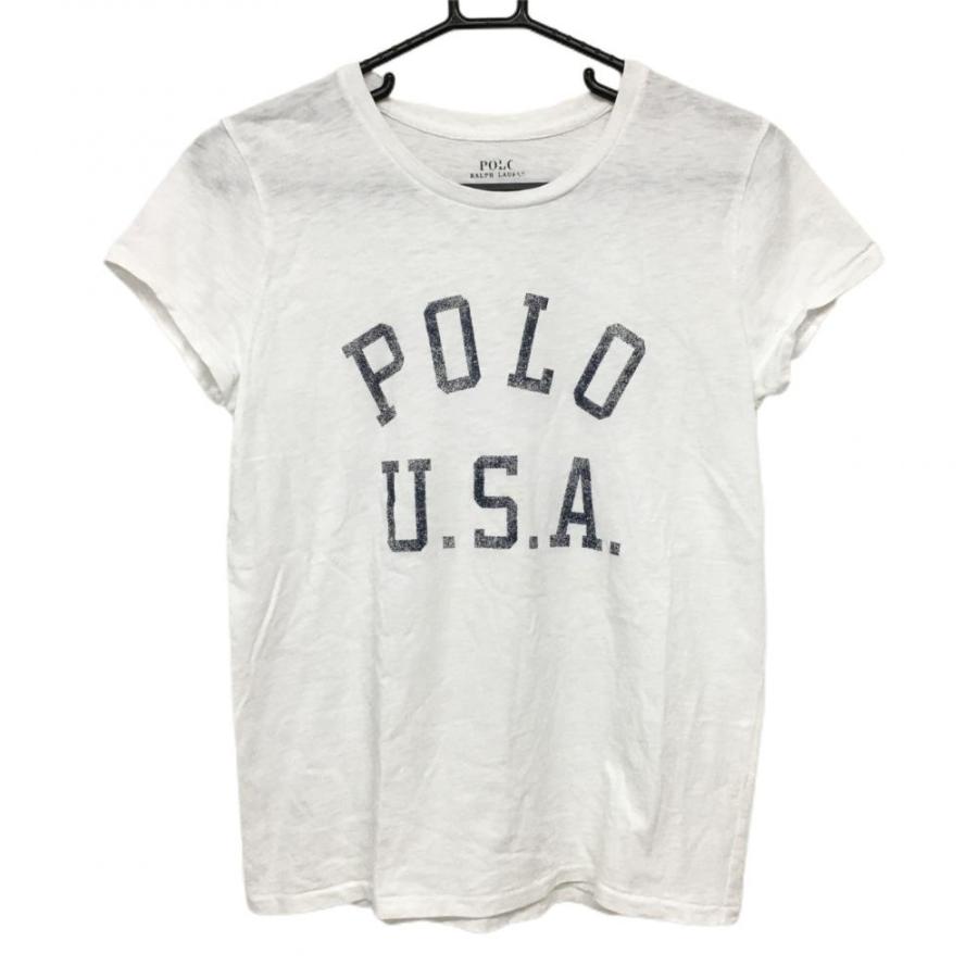 POLO RALPH LAUREN ポロラルフローレン Tシャツ 白×ネイビー ビッグ  