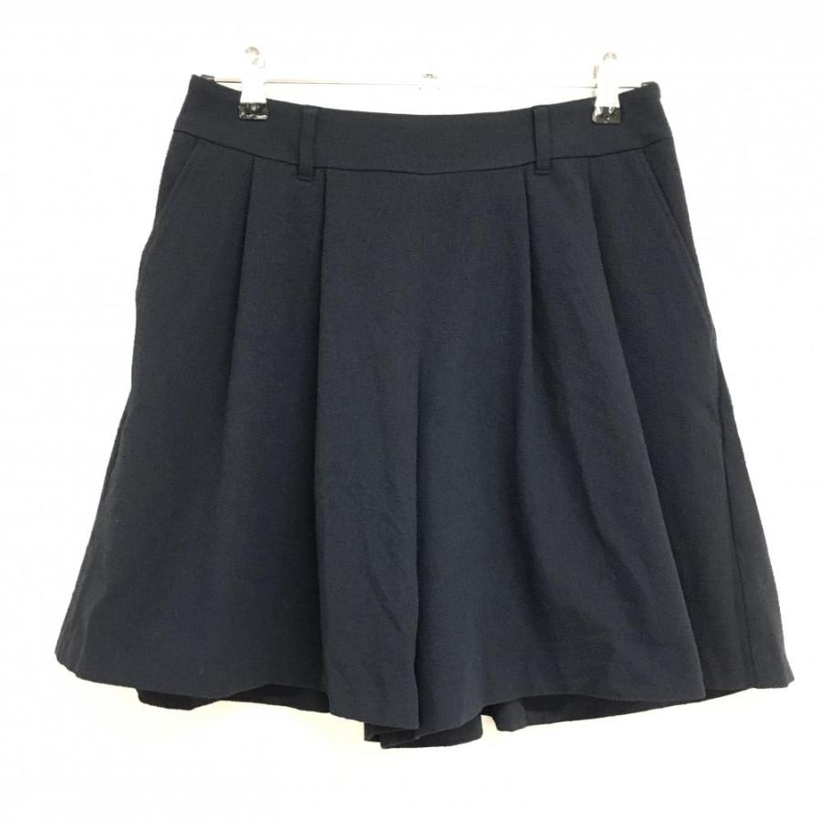 ZOY ゾーイ キュロットスカート ネイビー 織生地 裏地付き レディース  