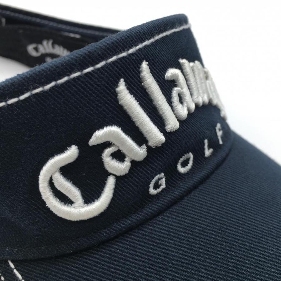 Callaway キャロウェイ サンバイザー ネイビー×白 立体ロゴ
