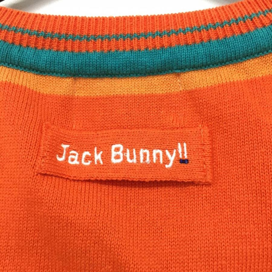Jack Bunny!! ジャックバニー ニットベスト オレンジ ボーダー Jack Bunny!! ジャックバニー ニットベスト オレンジ ボーダー