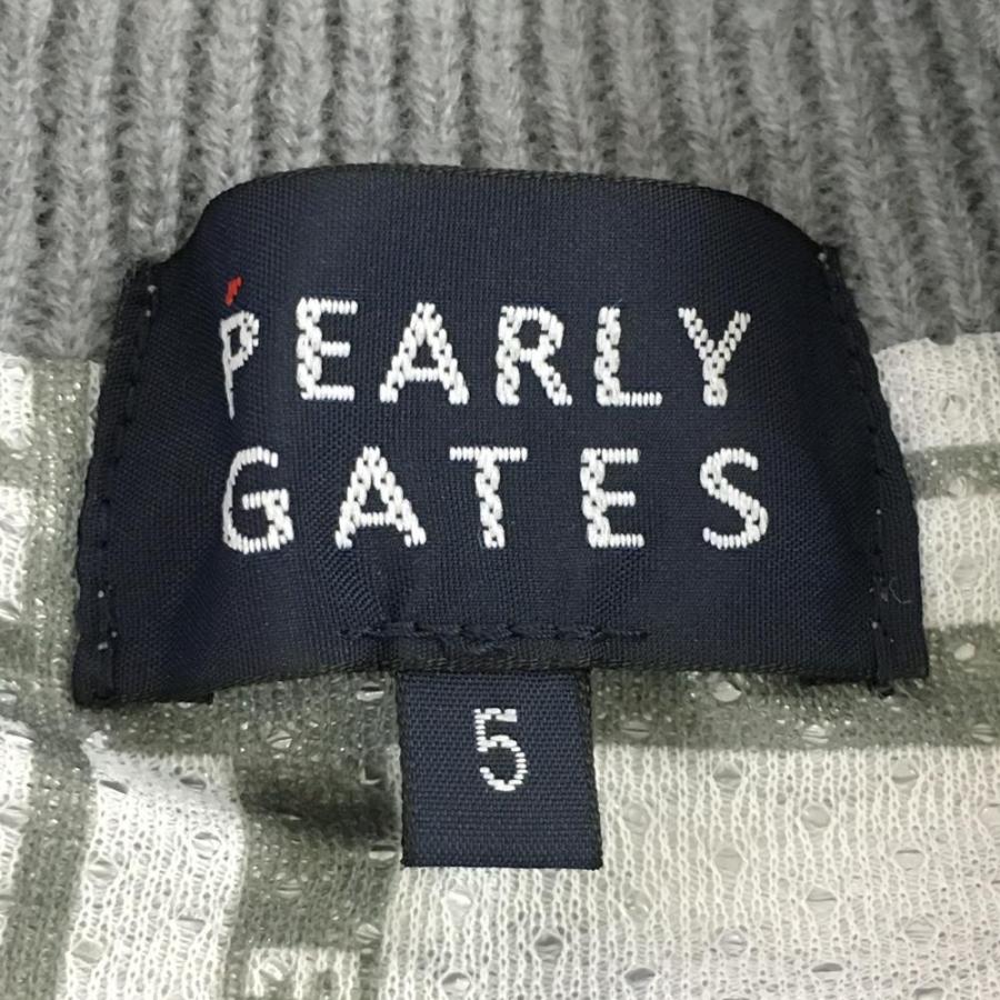 PEARLY GATES パーリーゲイツ 防風ニットブルゾン グレー PEARLY GATES パーリーゲイツ 防風ニットブルゾン グレー