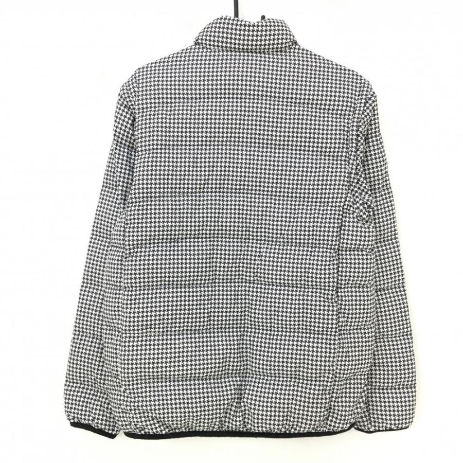 美品】イグニオ 2WAYダウンジャケット 白×黒 千鳥格子 ダウン80％ 袖