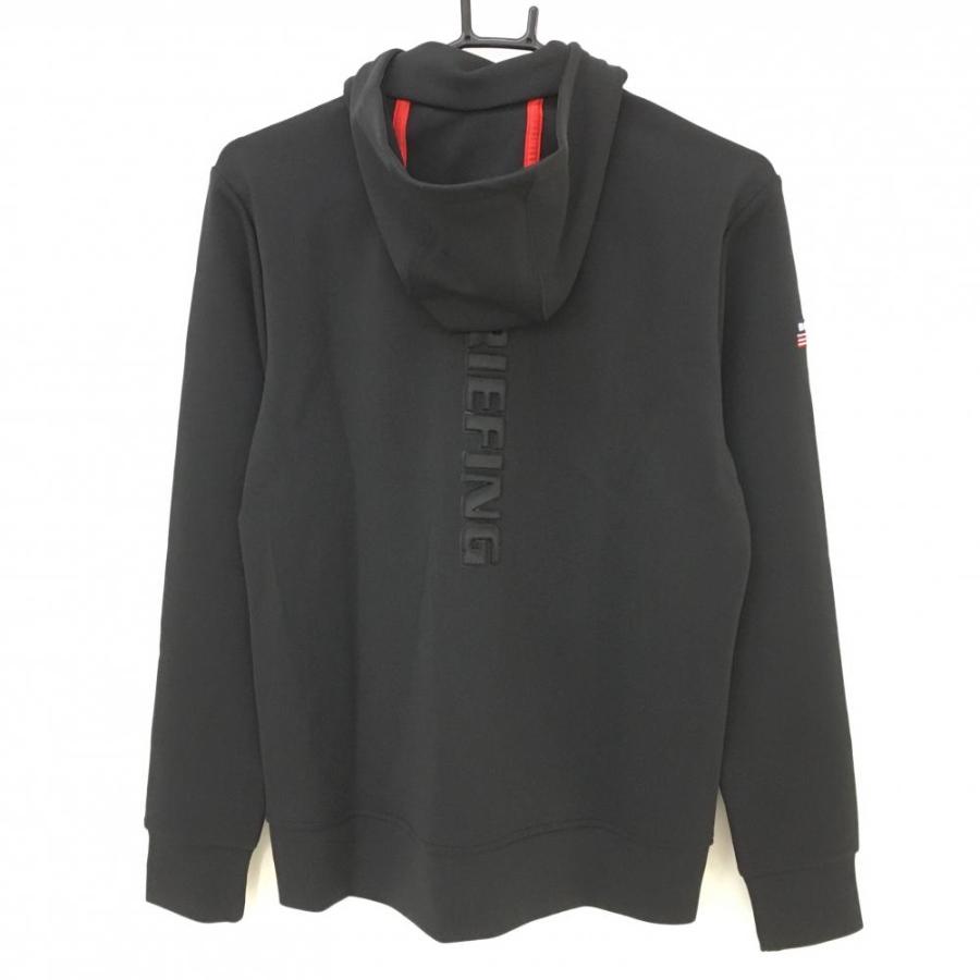 BRIEFING GOLF ブリーフィング パーカー 黒×レッド 背面立体ロゴ BRIEFING GOLF ブリーフィング パーカー 黒×レッド 背面立体ロゴ