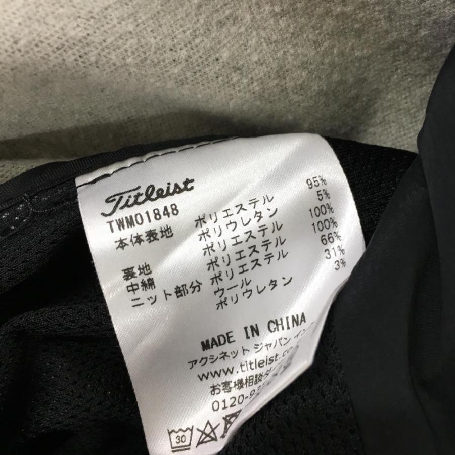 Titleist（タイトリスト） 中綿ジャケット 黒×グレー 裏微起毛