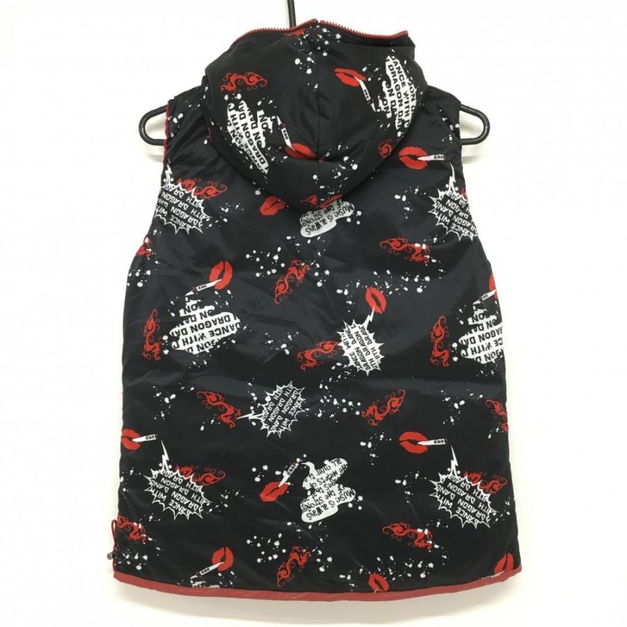 Dance With Dragon ダンスウィズドラゴン リバーシブルダウンベスト 黒