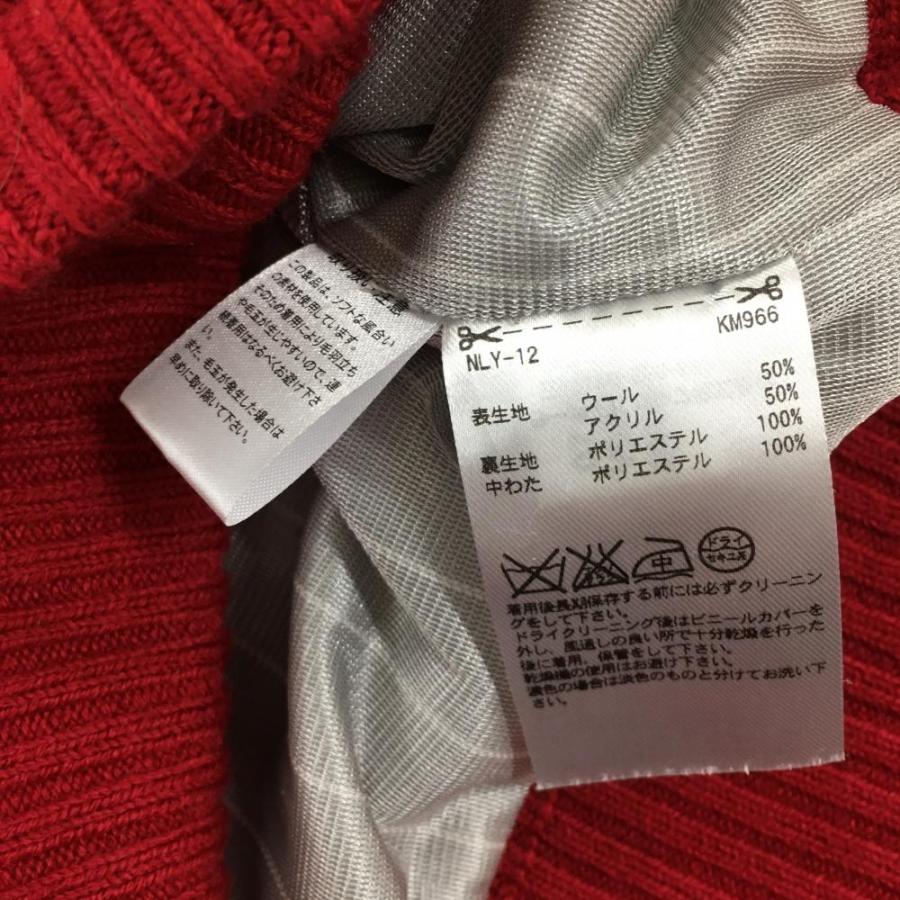 ASHWORTH（アシュワース） ニットブルゾン レッド ロゴワッペン ウール