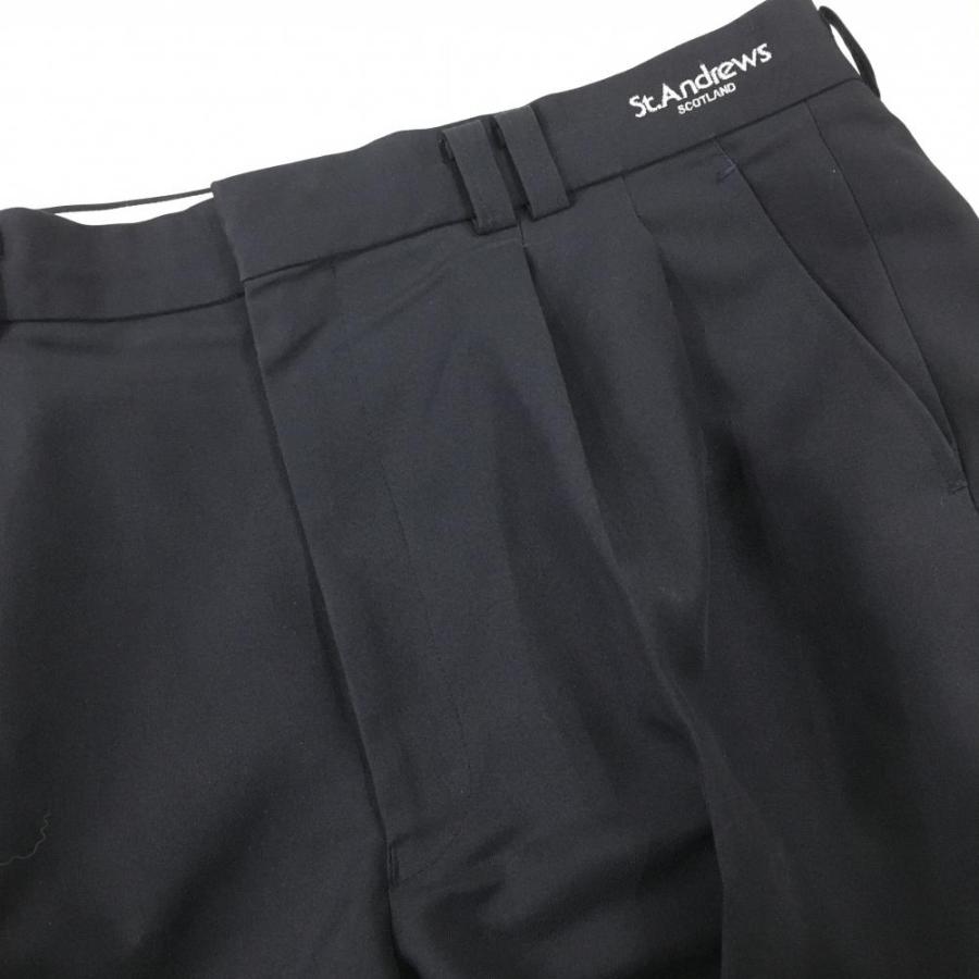St ANDREWS セントアンドリュース パンツ ネイビー ウエストロゴ