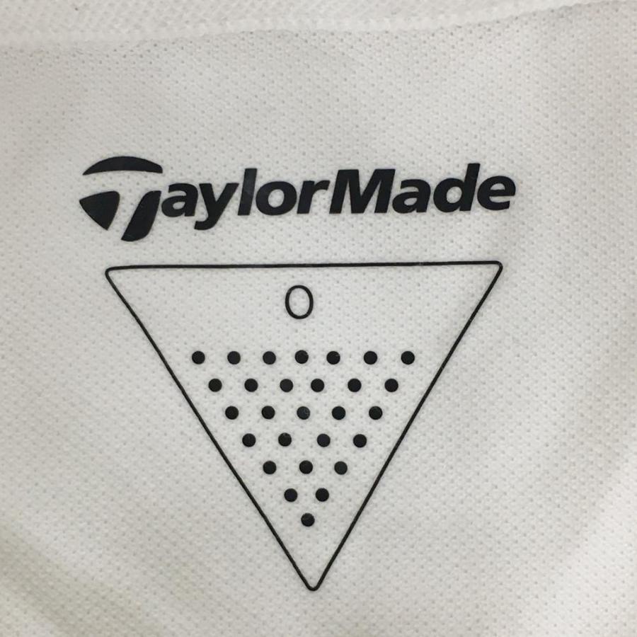TaylorMade（テーラーメイド） 半袖ポロシャツ 白 肩ロゴ ボタンダウン