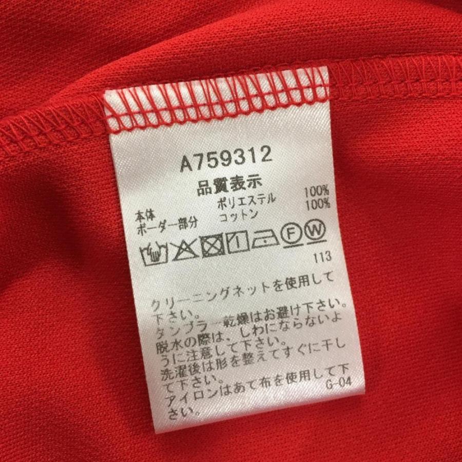 新品・未使用 定価39600円アルチビオ サイズ36 アルチビオ 襟付きTシャツ レッド 襟・袖口ボーダー 立体ロゴ