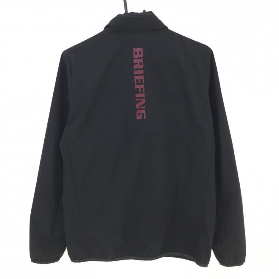 美品】ブリーフィング ジャケットブルゾン 黒×レッド 薄手フード収納可