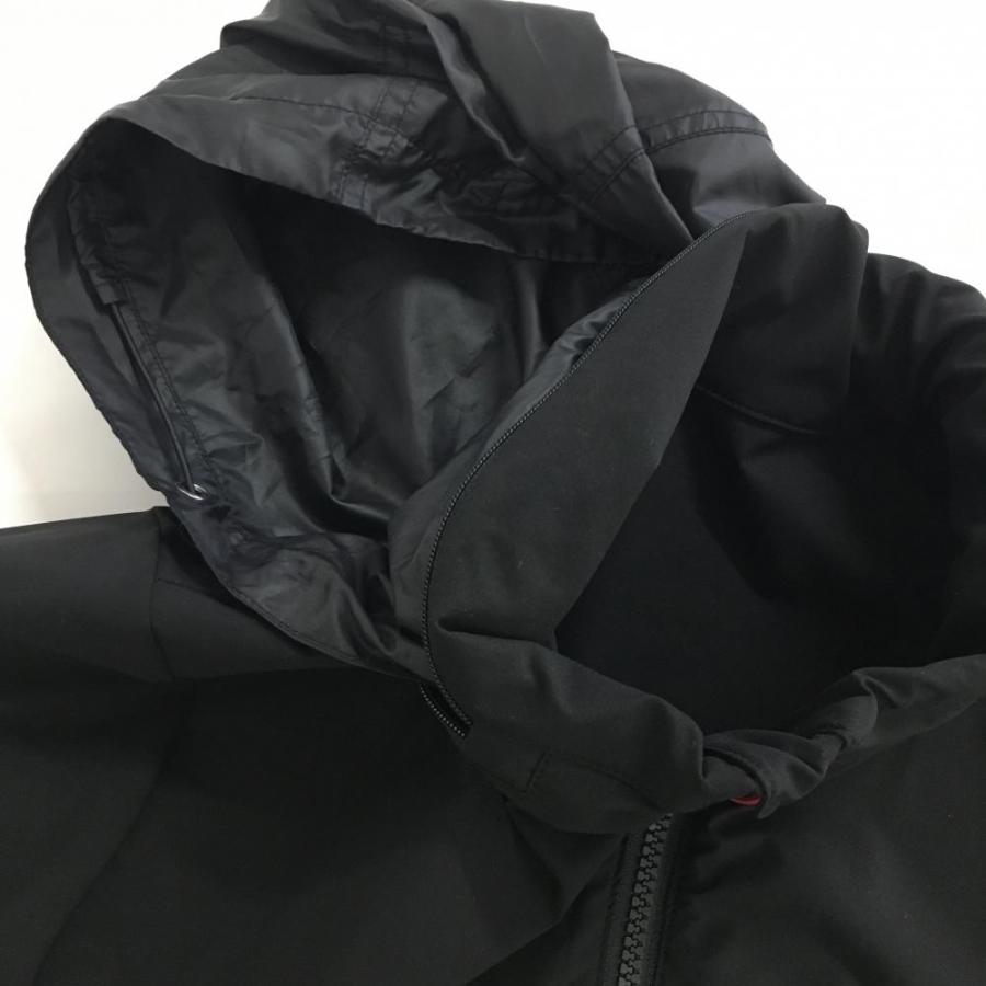 BRIEFING フード付きジャケット ブラック/レッド 美品】ブリーフィング ジャケットブルゾン 黒×レッド 薄手フード収納可