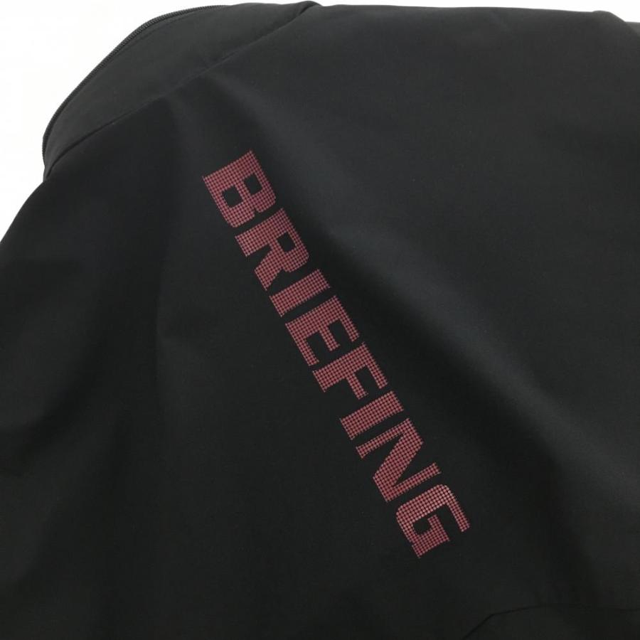 BRIEFING フード付きジャケット ブラック/レッド 美品】ブリーフィング ジャケットブルゾン 黒×レッド 薄手フード収納可