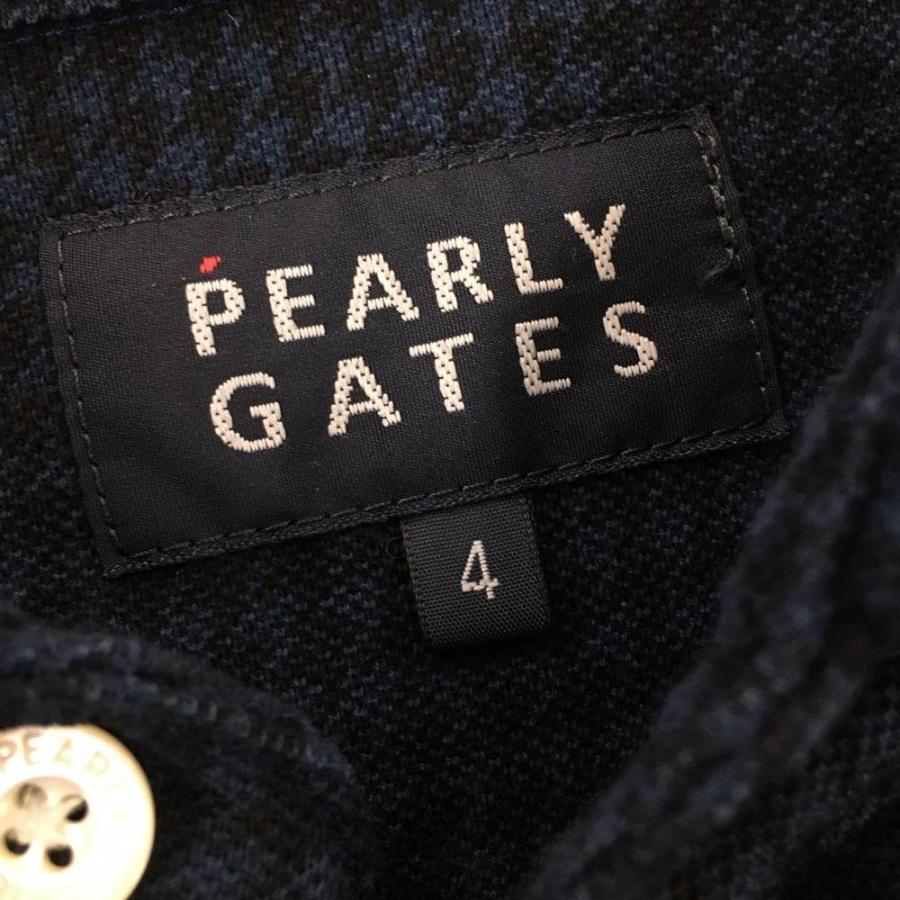 サイズ：0 PEARLY GATES パーリーゲイツ  長袖ポロシャツ 千鳥格子柄 ブラック系 [240101488877] ゴルフウェア レディース ストスト 1240101109334_1.jpg