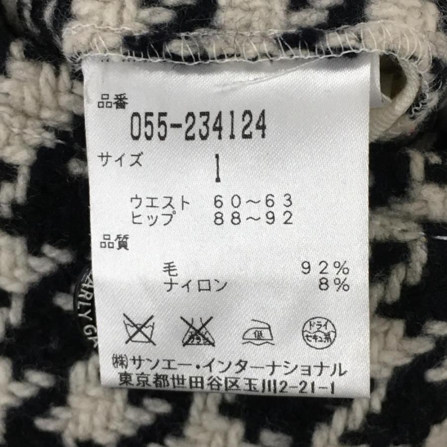 パーリーゲイツ ウールスカート 白×黒 千鳥格子 ロービング レディース 