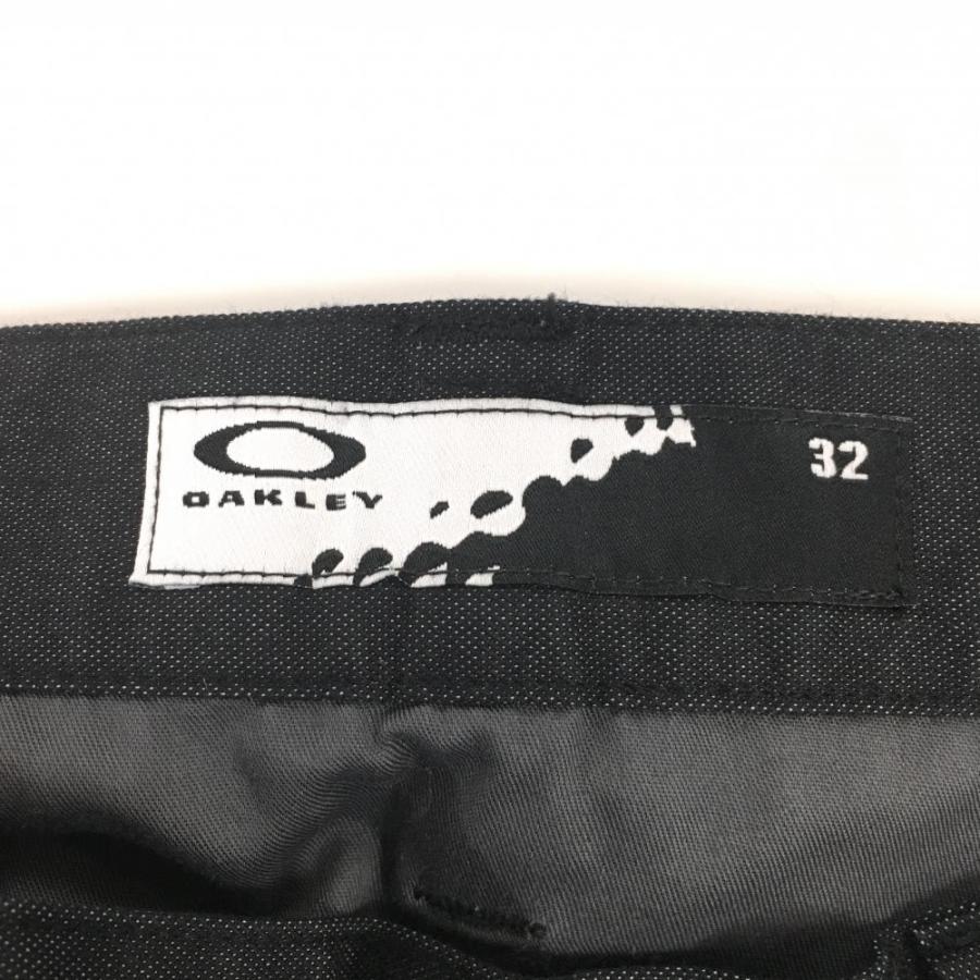 OAKLEY（オークリー） パンツ 黒×グレー 裾裏・ロゴ・ポケット総柄