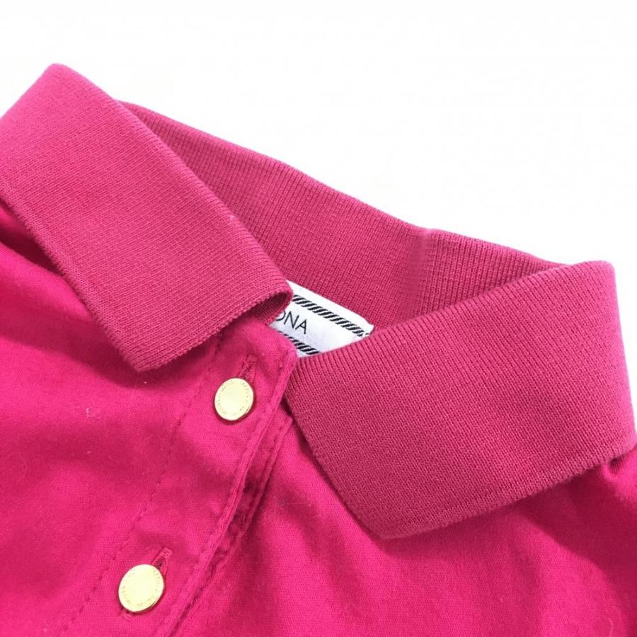 新品【MARK＆LONA】アイロンスカルポロ レディース MARK&LONA マークアンドロナ 半袖ポロシャツ スカル ブルー系 M