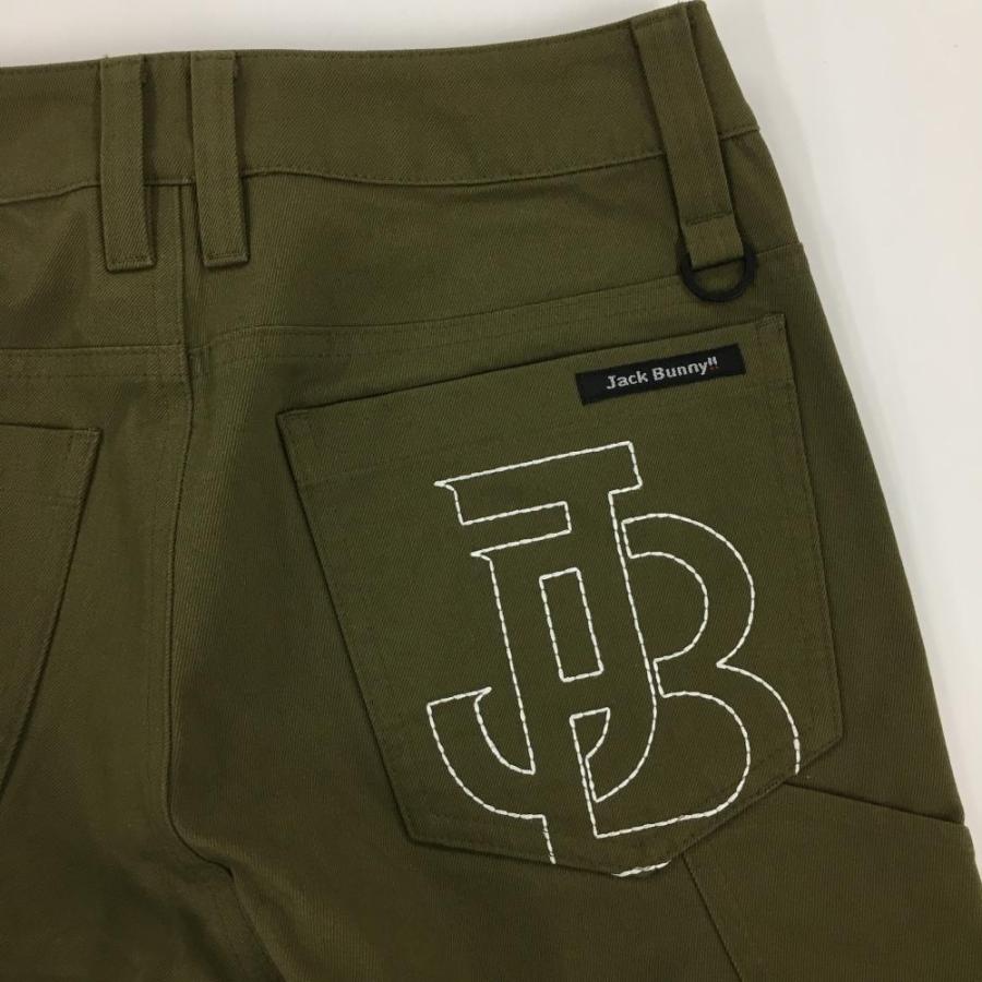 新品】ジャックバニー パンツ カーキ バックロゴ ストレッチ