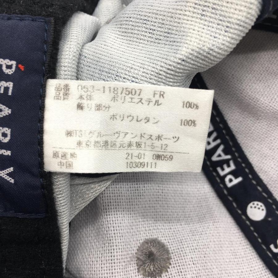 PEARLY GATES（パーリーゲイツ） フラットキャップ グレー×ブルー ロゴ