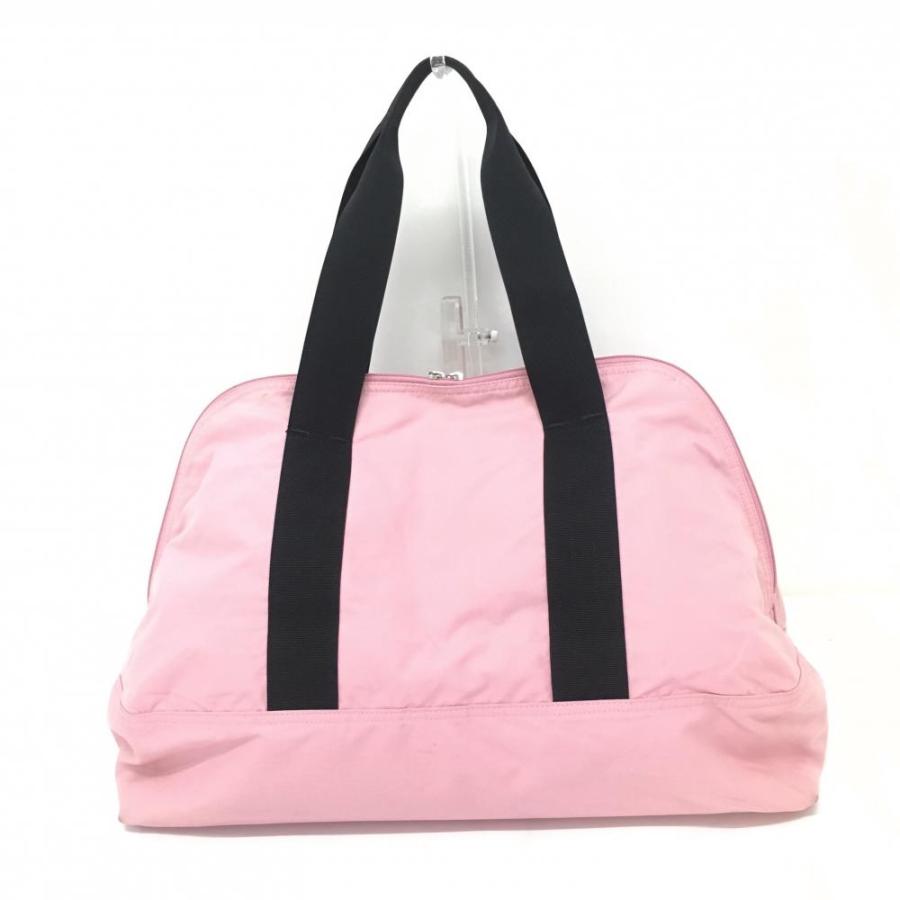 PEARLY GATES（パーリーゲイツ） ボストンバッグ ピンク×黒 内ポケット