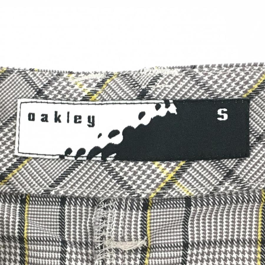 OAKLEY オークリー スカート グレー×イエロー グレンチェック 一