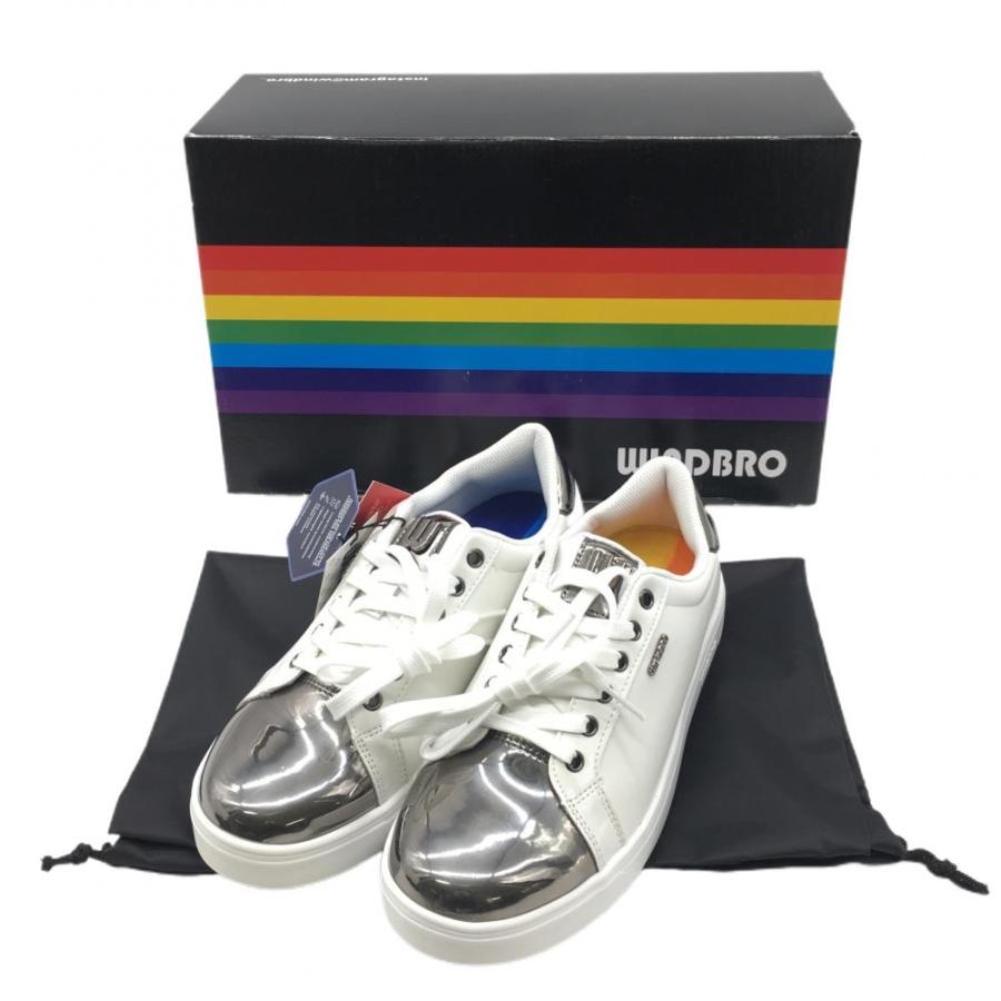 新品】エフィカス ゴルフシューズ 白×シルバー ソフトスパイク WINDBRO