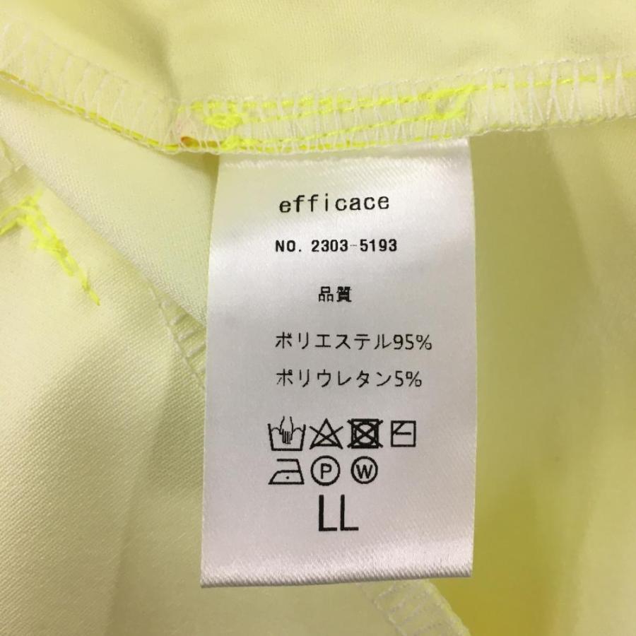efficace（エフィカス） スカート 蛍光イエロー 裾ロゴ 内側インナー