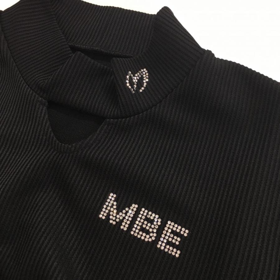 超美品】マスターバニー 長袖ハイネックシャツ 黒 ラインストーン