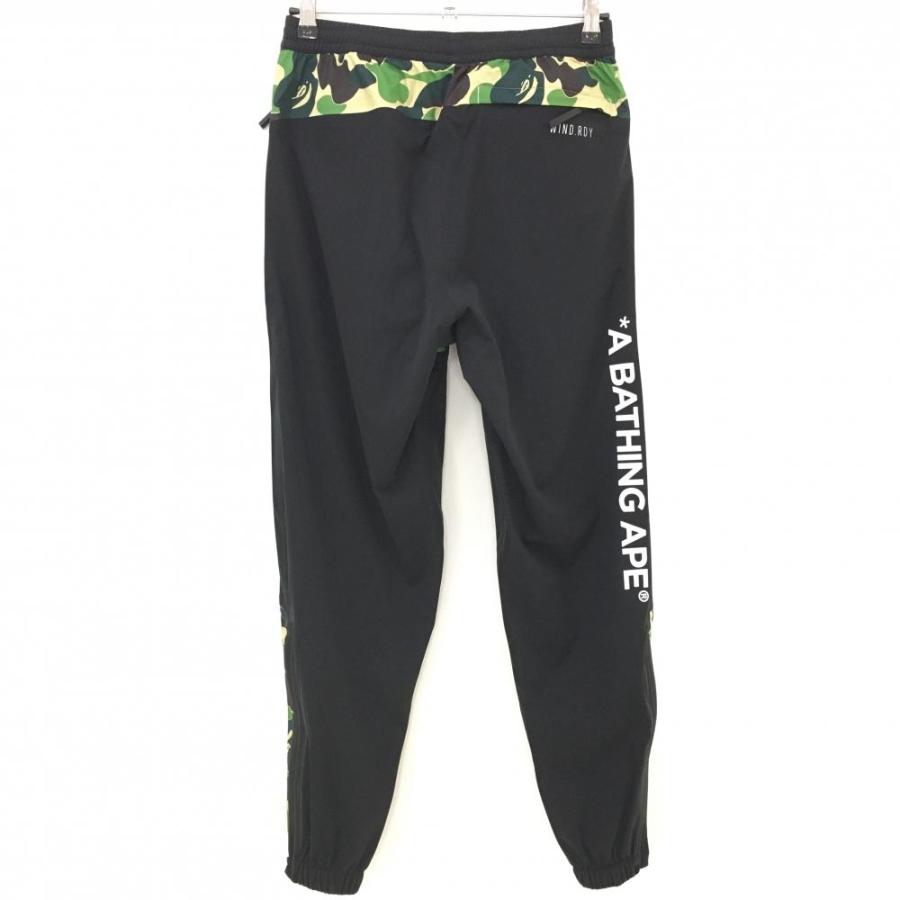 adidas アディダス×A BATHING APE パンツ 黒×グリーン 一部 adidas アディダス×A BATHING APE パンツ 黒×グリーン 一部