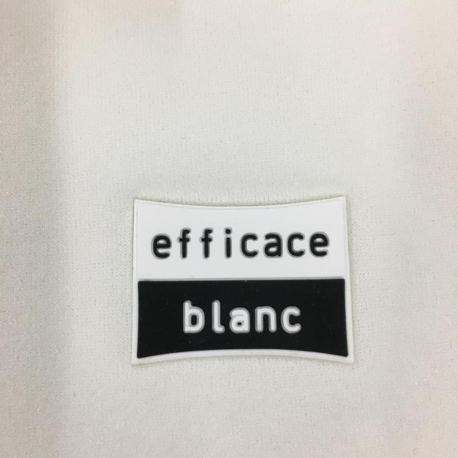 efficace（エフィカス） エフィカスブラン 長袖ポロシャツ 白×黒