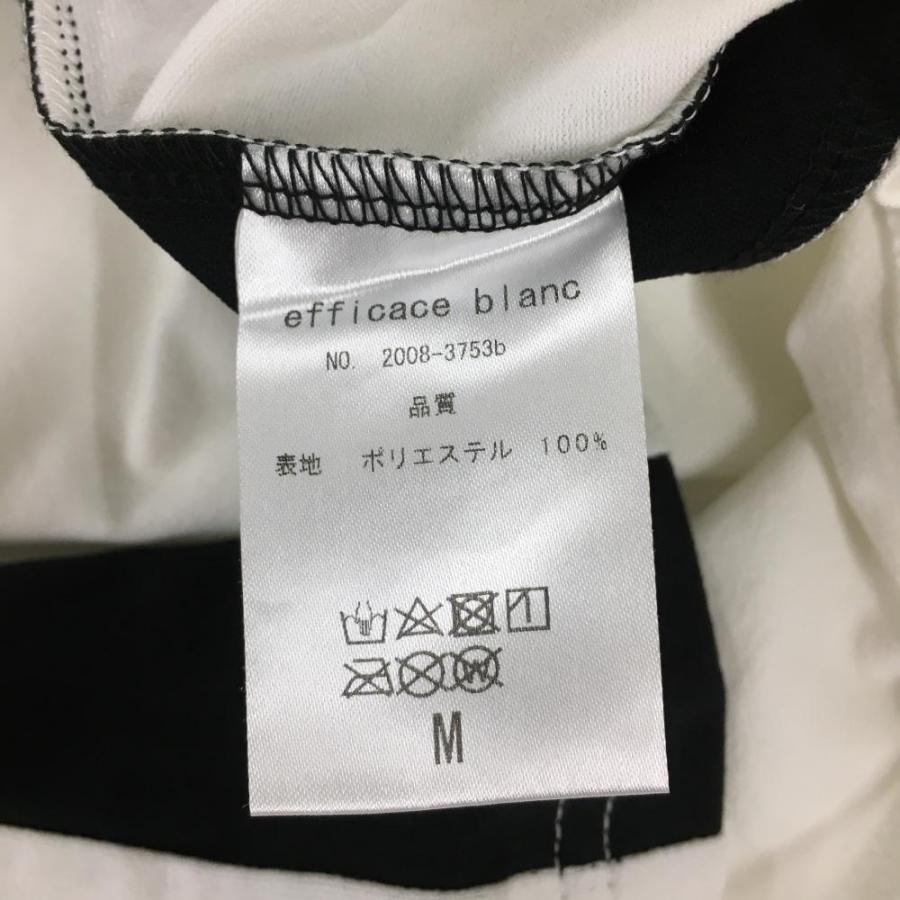efficace（エフィカス） エフィカスブラン 長袖ポロシャツ 白×黒
