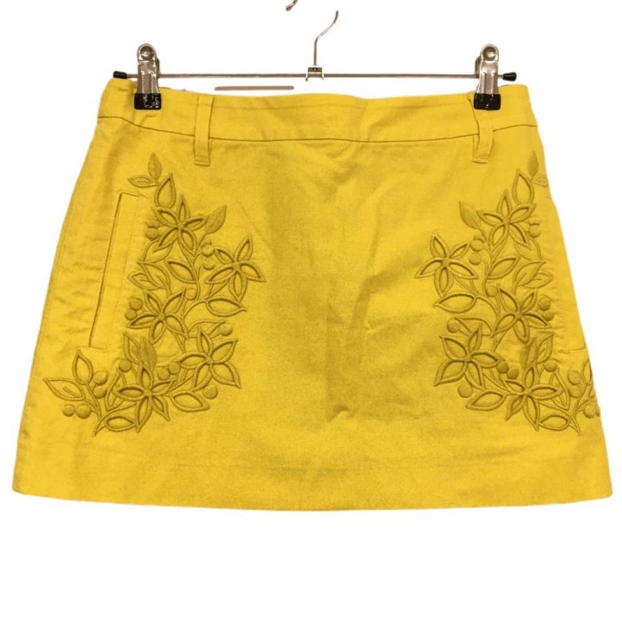 St ANDREWS セントアンドリュース スカート イエロー 花柄 立体