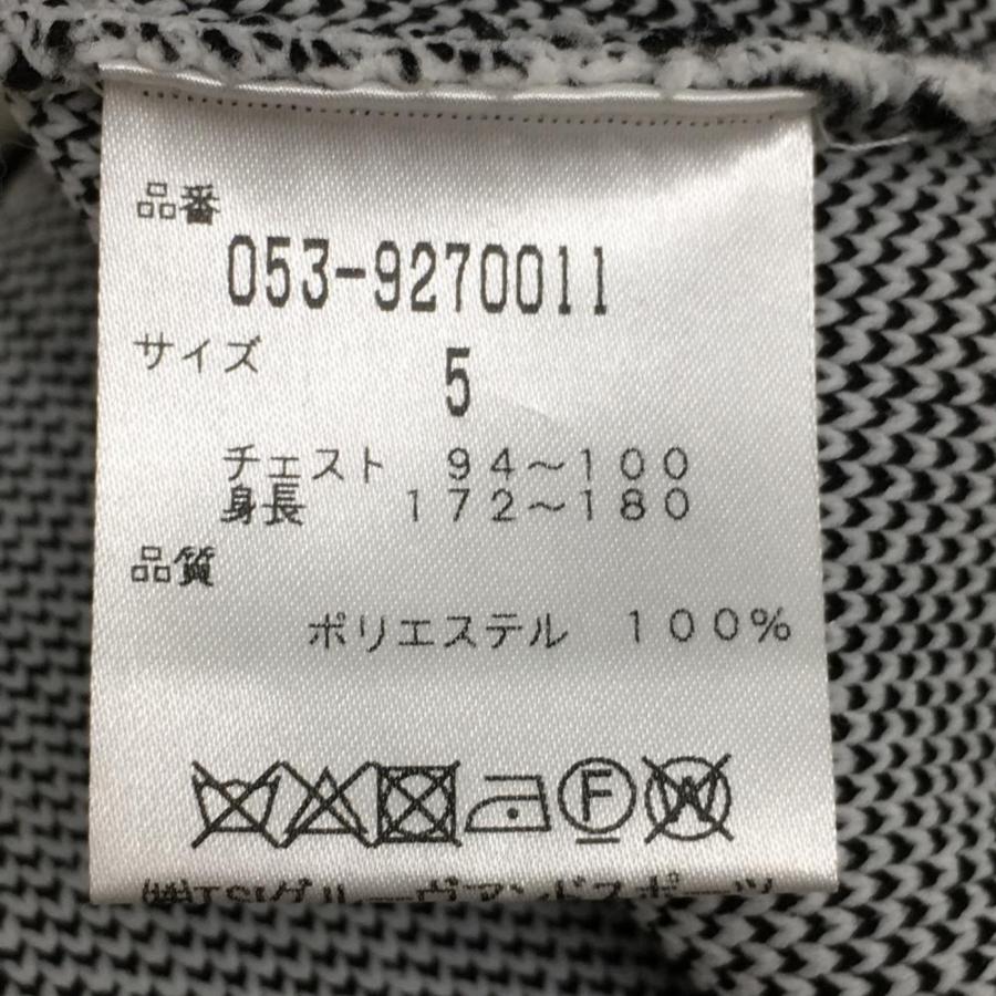 パーリーゲイツ セーター 白×黒 フロントロゴ ニット メンズ 5(L パーリーゲイツ セーター 白×黒 フロントロゴ ニット メンズ 5(L