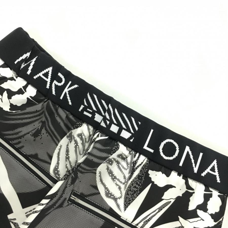 【新品】マークアンドロナ×JERSEY LOMELLINA ハーフパンツ 黒×白 リーフ柄 ストレッチ  メンズ 48 ゴルフウェア MARK＆LONA｜reonard｜04