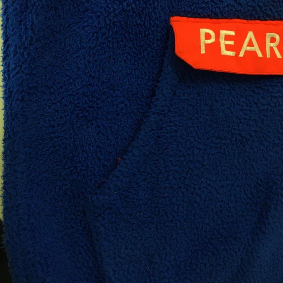 美品】パーリーゲイツ ボアプルオーバー ブルー×蛍光レッド