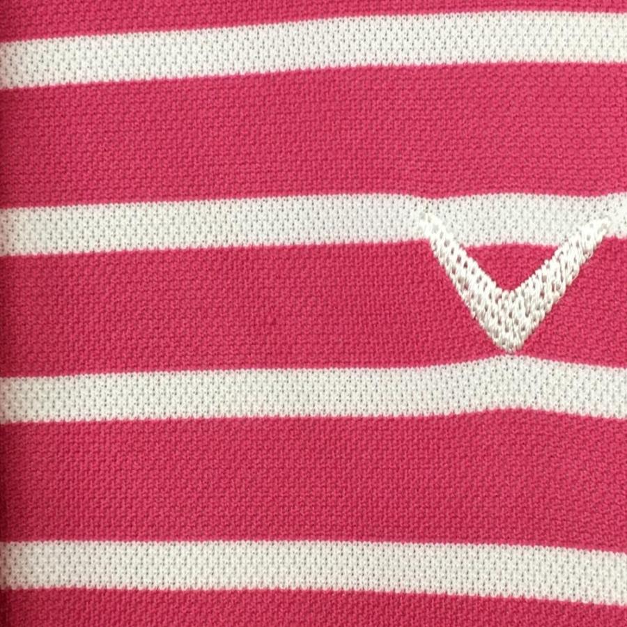 Callaway ゴルフウェア ワンピース ピンク ボーダー Callaway（キャロウェイ） ワンピース ピンク×白 一部ボーダー ロゴ