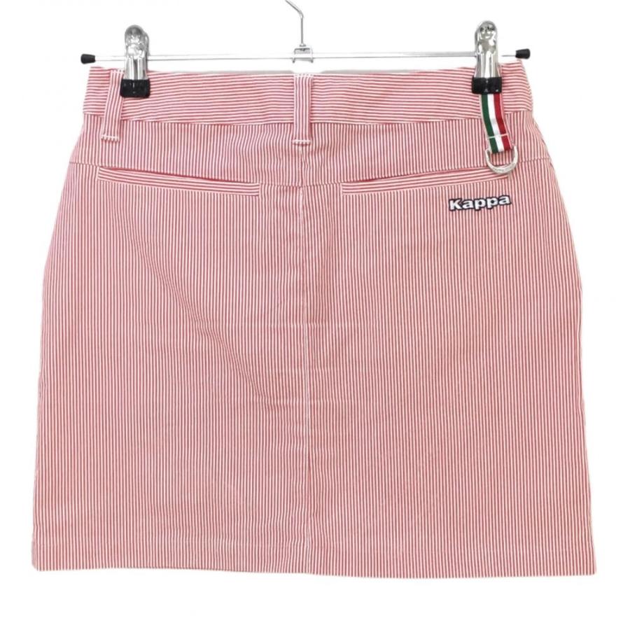Kappa（カッパ） スカート レッド×白 ストライプ 総柄 ストレッチ