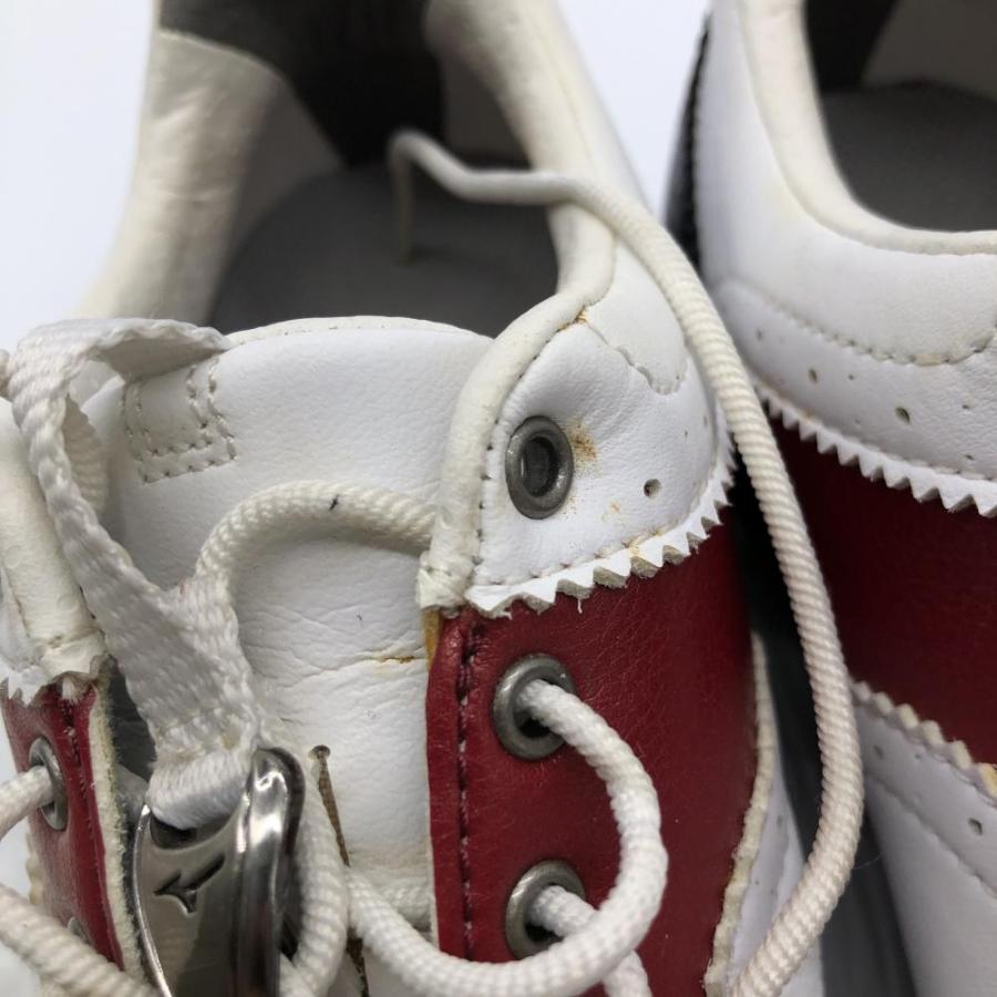 MIZUNO（ミズノ） ゴルフシューズ 白×ネイビー×レッド 45KW-02114 押切