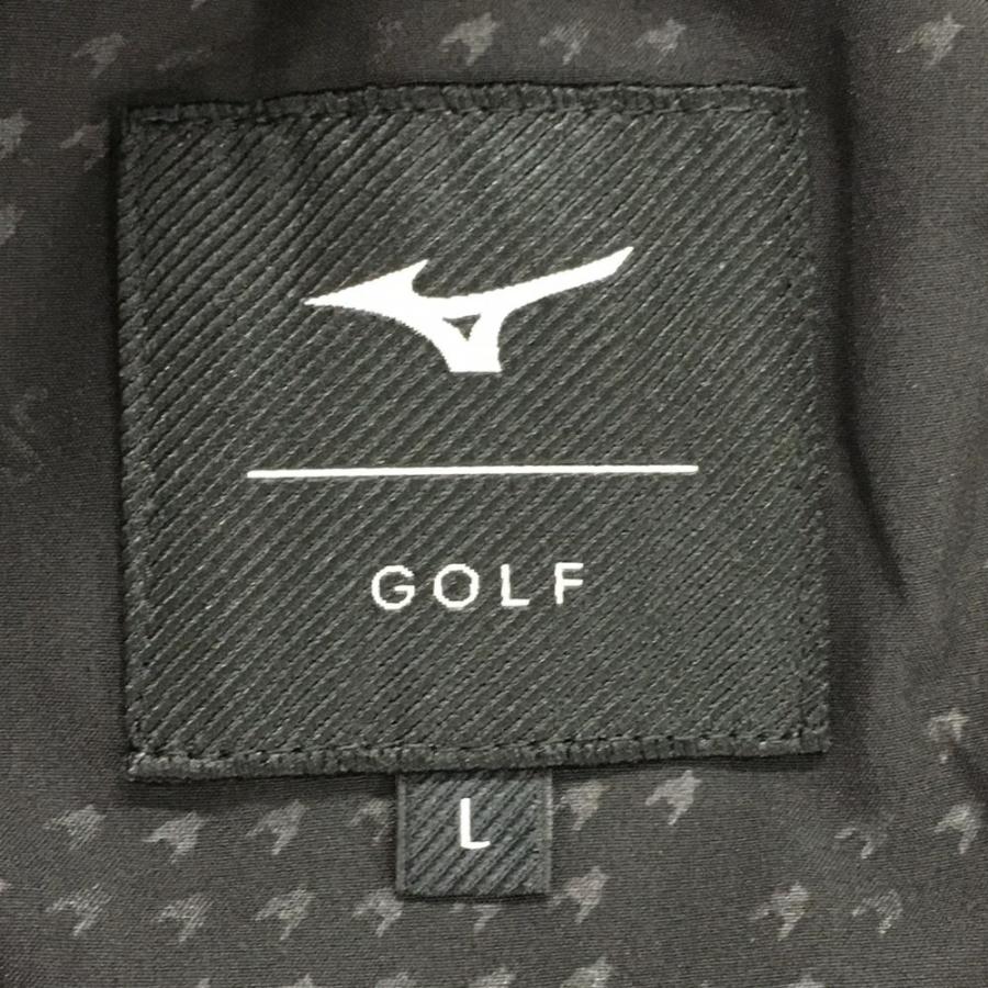 超美品】ミズノ ジャケットブルゾン 黒×グレー 総柄 千鳥柄 裏起毛