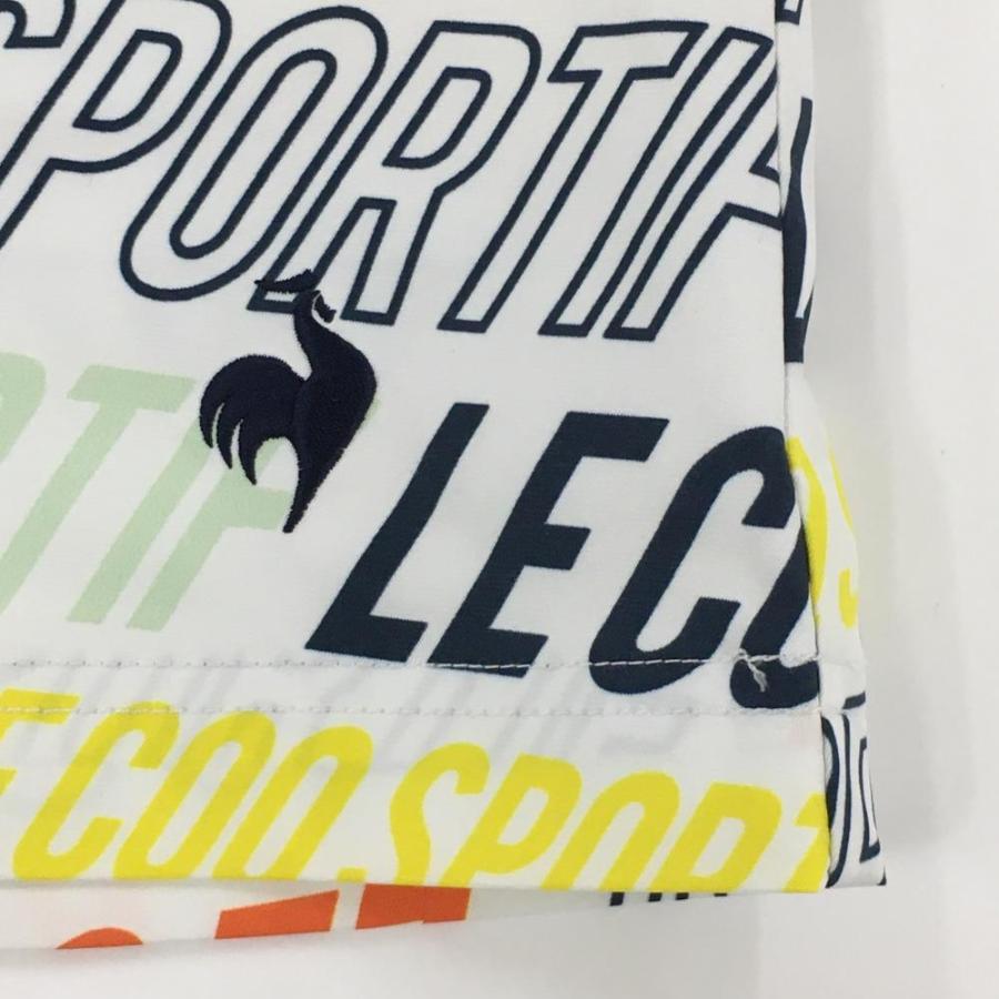 le coq sportif ルコック スカート 白×マルチカラー ロゴ柄