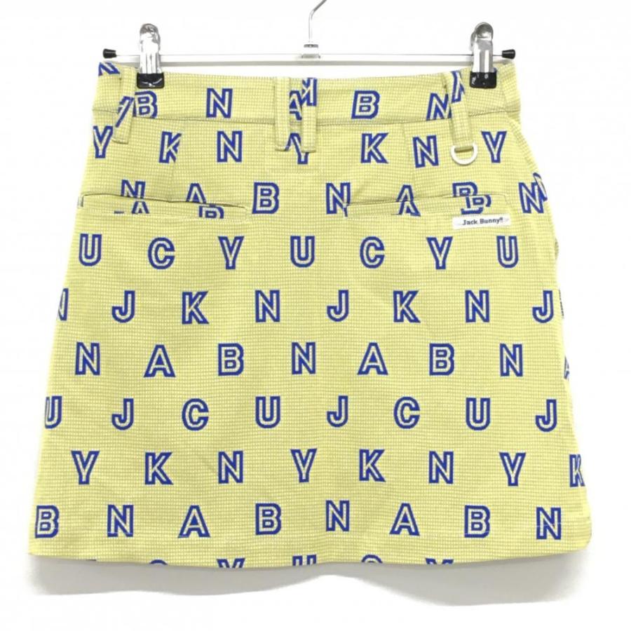 【新品】Jack Bunny ゴルフスカート チェッカー柄 Jack Bunny!!（ジャックバニー） スカート イエローグリーン×白 細