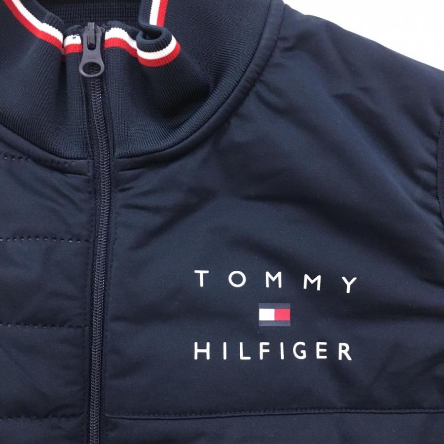 美品】トミーヒルフィガー 中綿ワンピース ネイビー ネックライン 一部 