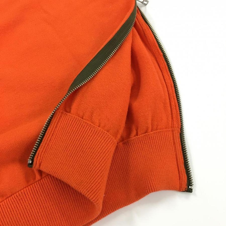 美品】ジャックバニー セーター オレンジ×カーキ フロントロゴ 美品】ジャックバニー セーター オレンジ×カーキ フロントロゴ