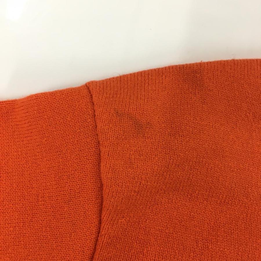 美品】ジャックバニー セーター オレンジ×カーキ フロントロゴ 美品】ジャックバニー セーター オレンジ×カーキ フロントロゴ