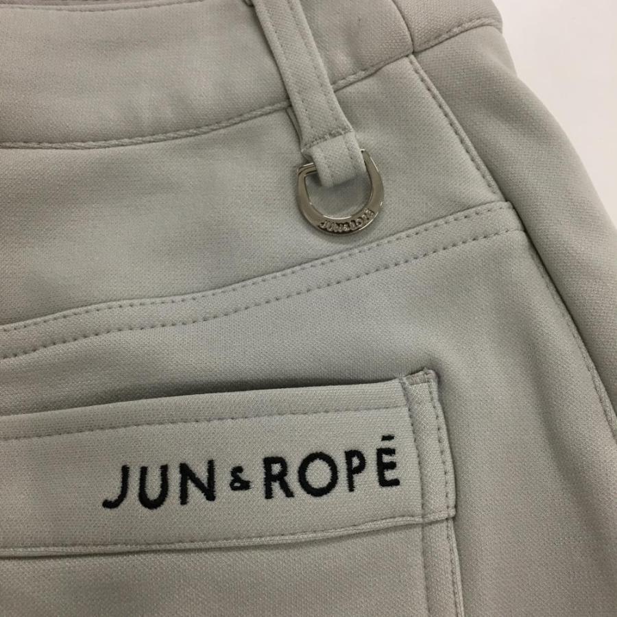 JUN&ROPE ゴルフスカート M ライトグレー ジュンアンドロペ スカート ライトグレー バックロゴ刺しゅう